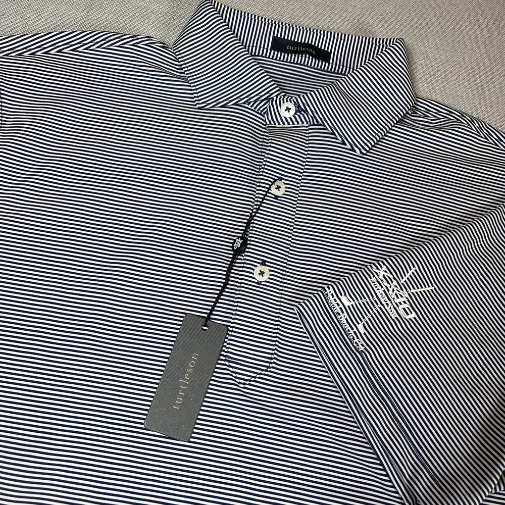 Turtleson‎ Carter Stripe Performance Polo Navy  XX10 Father/Son Pebble Beach, CA